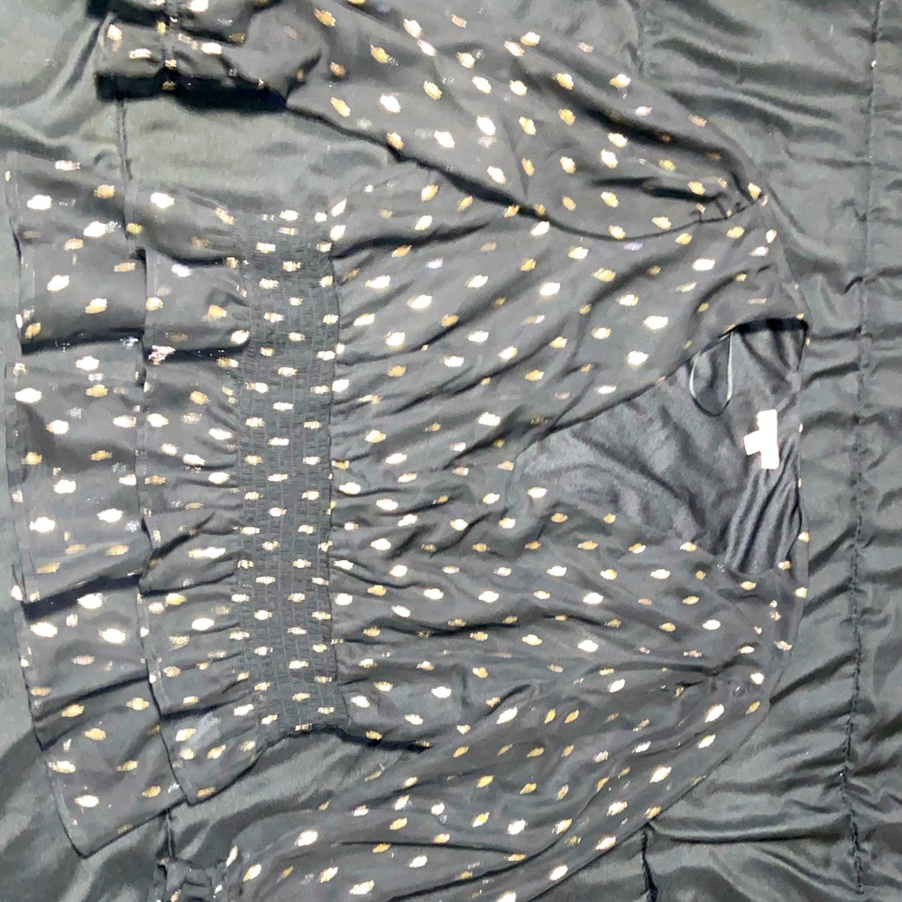 Black and gold dressy blouse